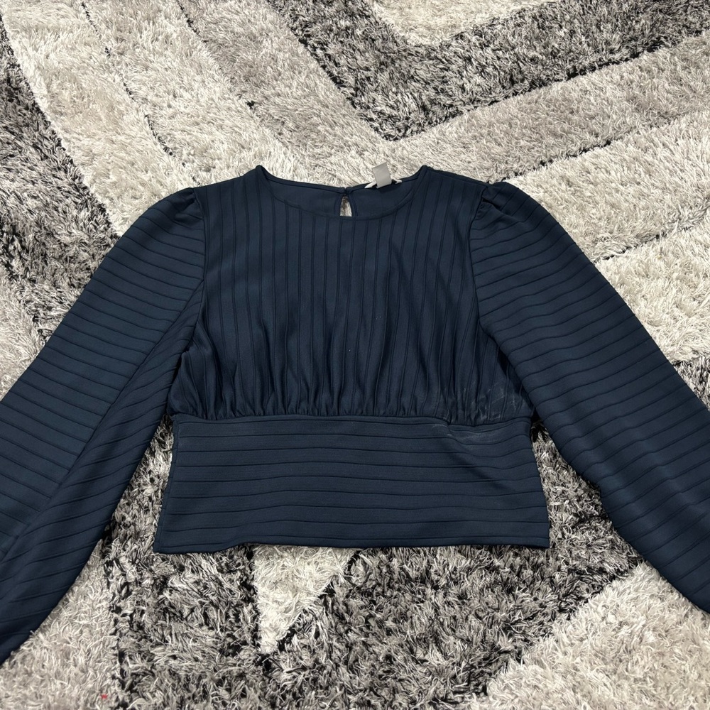 Elegant Navy Blue Women's Top